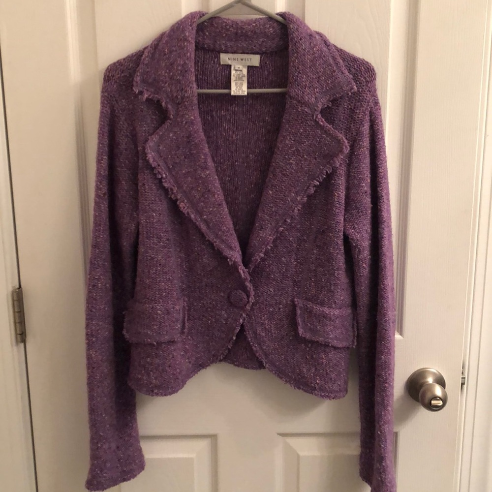 Purple sweater jacket